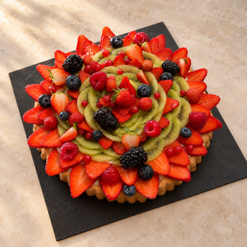 Una corona di frutta
